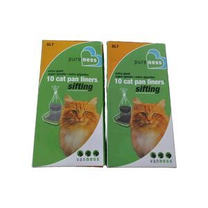 2 New Vanness PureNess Sifting Cat Pan Liners - Extra Giant - SL7 - Pack of 10